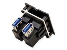 BACHMANN Cadre 2xUSB 3.0, Sortie sur côté à 90°