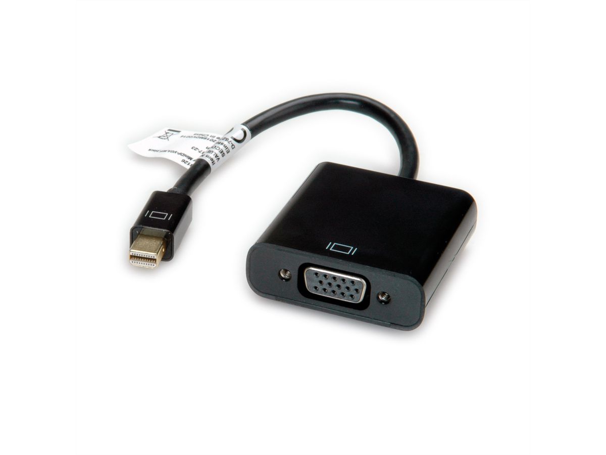 VALUE Adaptateur Mini DisplayPort-VGA, MiniDP M - VGA F