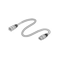 Câble secteur SCHROFF, IEC C14 vers C13, 0,5 m, noir