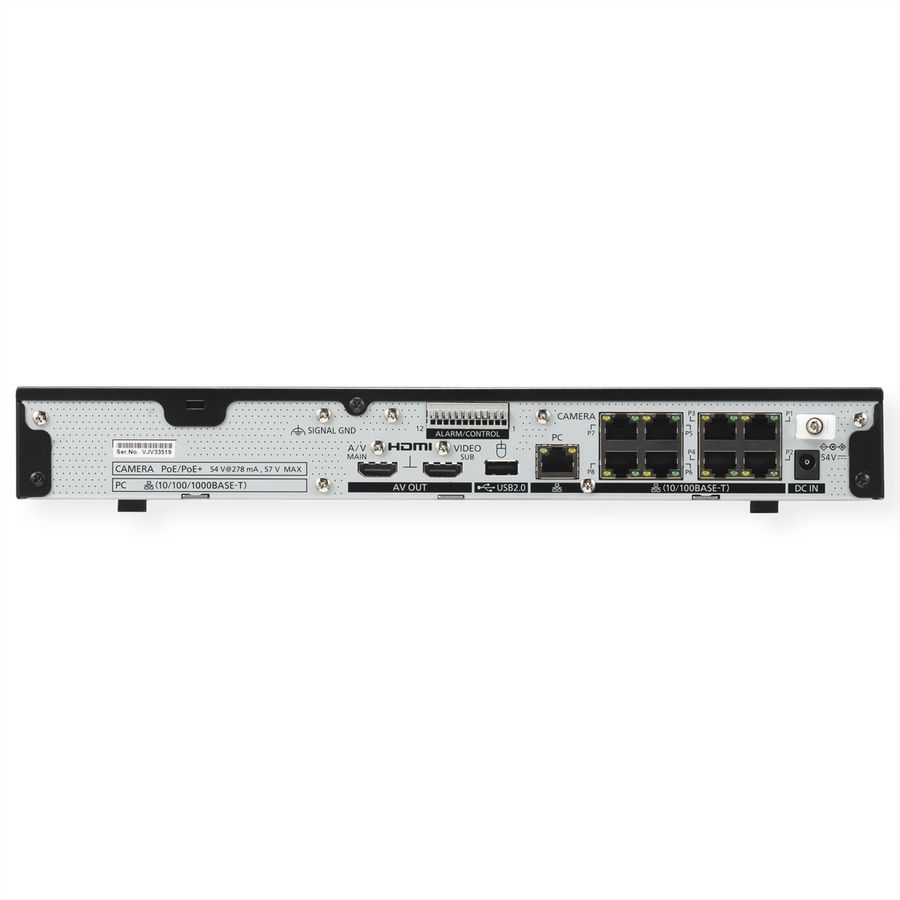 i-PRO WJ-NU300KG NVR Enregistreur vidéo en réseau, 16-CH, 8x PoE