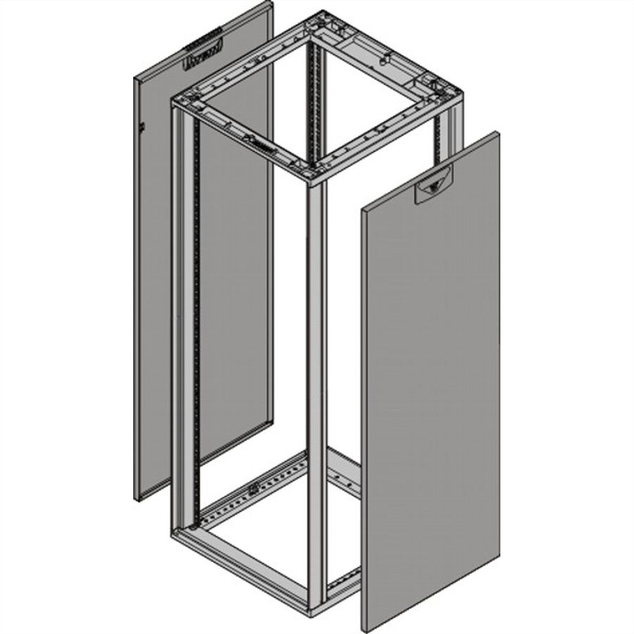 Panneau latéral Novastar SCHROFF pour usage intensif, RAL 7021, 20 U 600D
