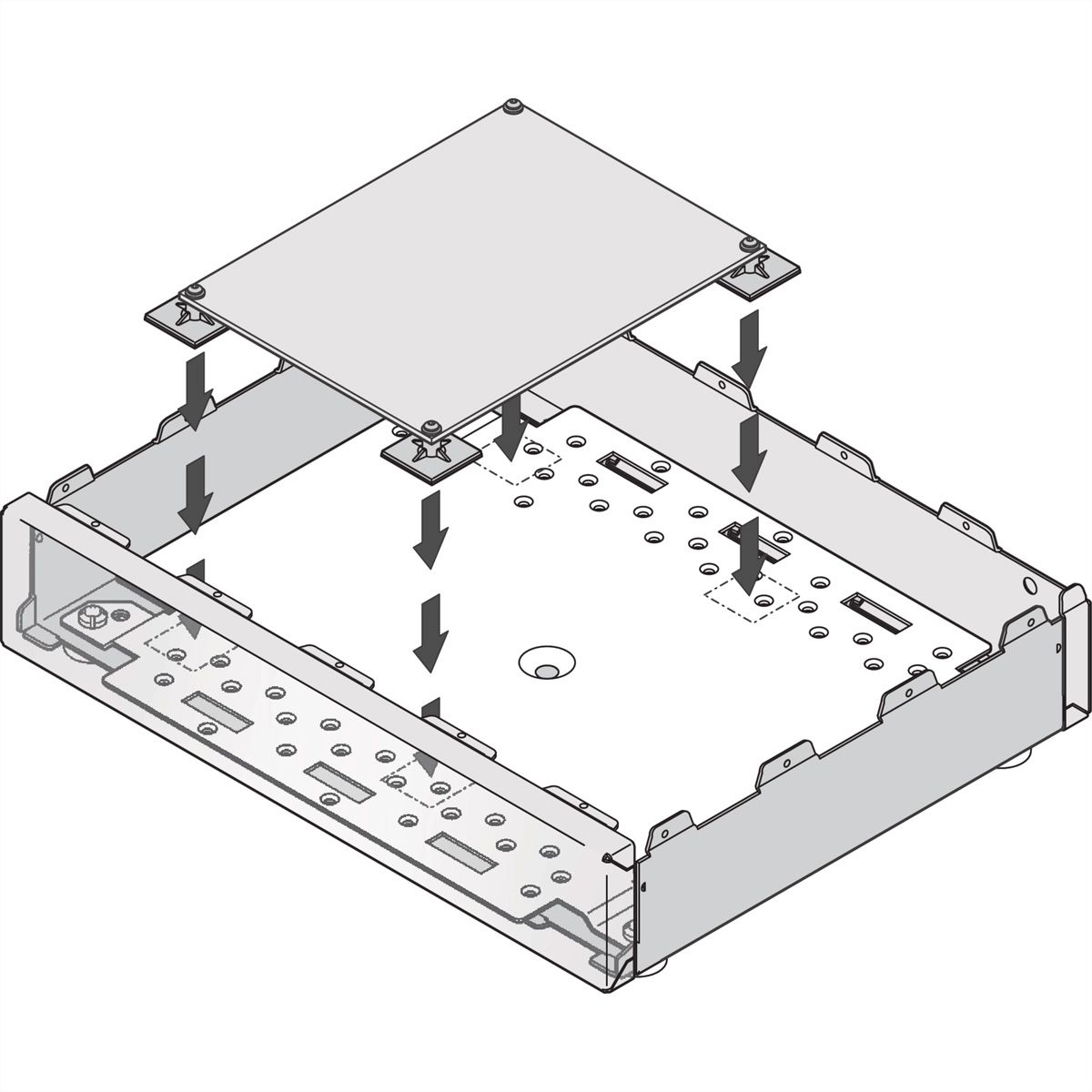 Goujons de montage pour cartes adhésives SCHROFF Interscale, hauteur 7 mm