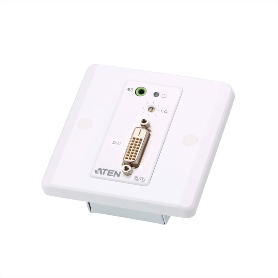 ATEN VE607 Système d'extension Cat 5 DVI/audio avec plaque murale MK