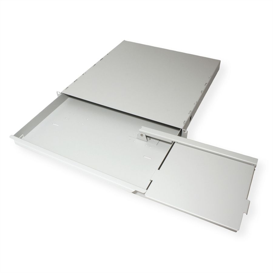 Tiroir clavier 19" 1UH sans clavier, gris clair