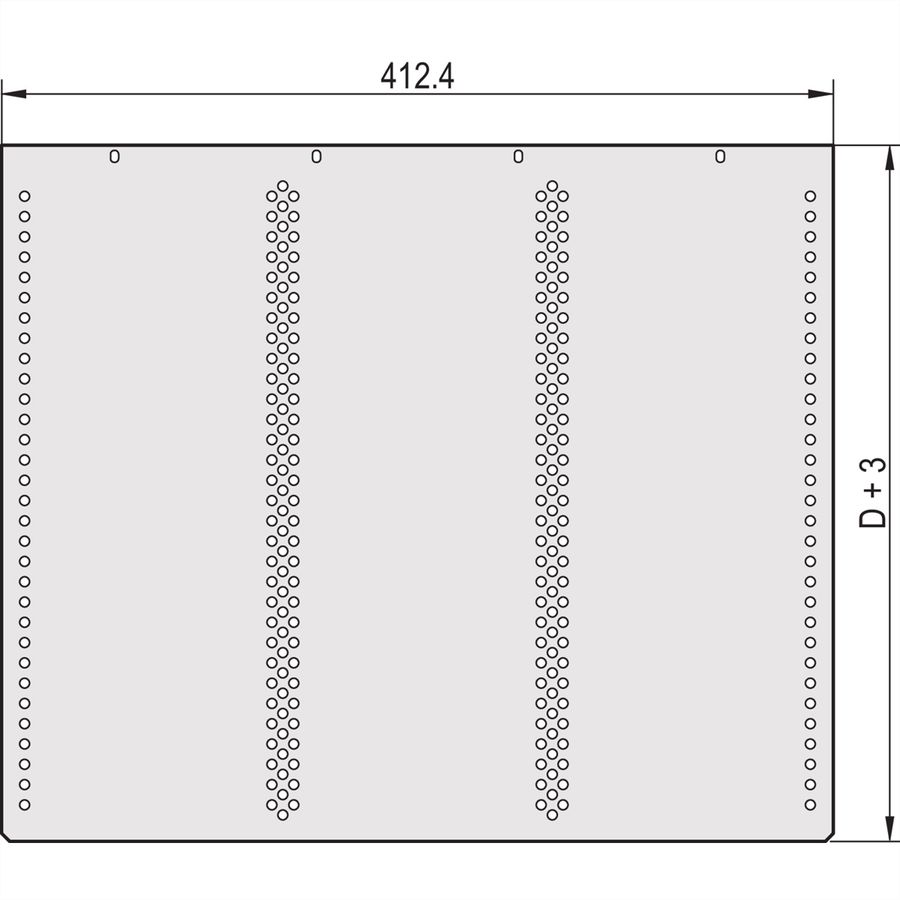 Plaque de recouvrement MultipacPRO SCHROFF pour montage horizontal des tableaux européens, 280 mm
