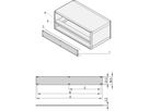 SCHROFF Face avant 1 U, 84 HP, Montage sur rail horizontal, 2,5 mm, alu, anodisé avant, conducteur arrière