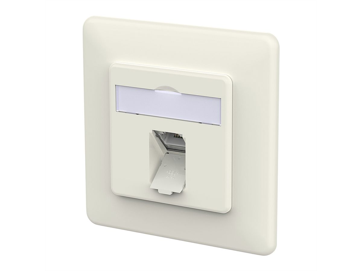 METZ CONNECT E-DAT C6A IDC Prise, 1 port, encastré (UP), blanc pur