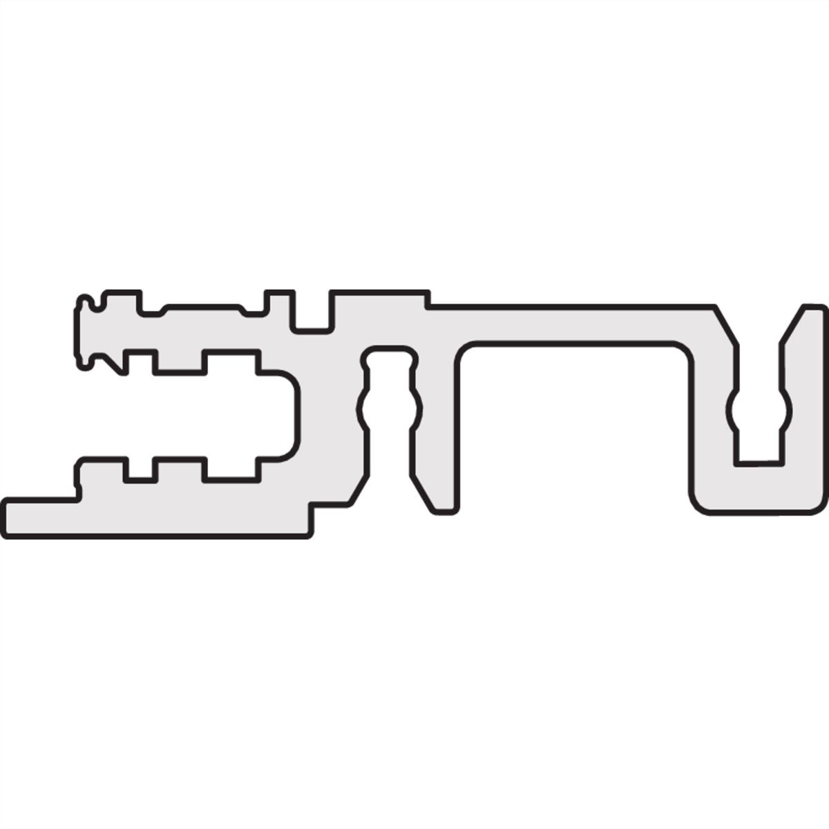 SCHROFF Cadre frontal, non blindé pour montage de tableaux horizontaux, 4 U, 28 HP