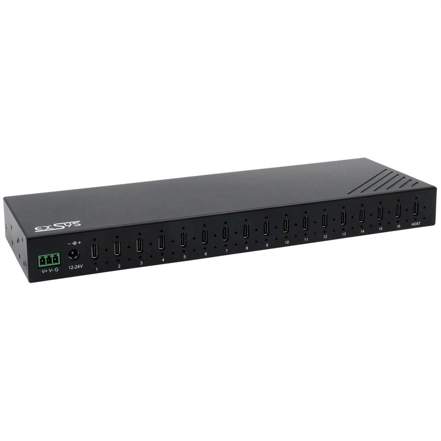 EXSYS EX-12276HMS HUB métallique 16 ports USB 3.2 Gen 2, 16x USB type C