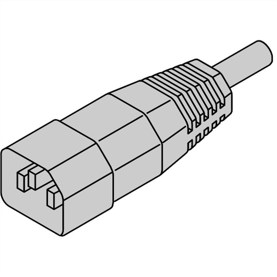 Câble secteur SCHROFF, IEC C14 vers C13, 0,5 m, noir