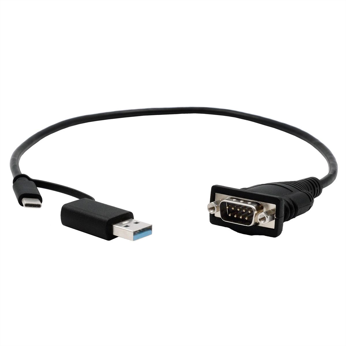EXSYS EX-23001 Câble USB 2.0 avec connecteur C et A vers 1 x câble série RS-232 avec connecteur 9 broches FTDI Chip-Set