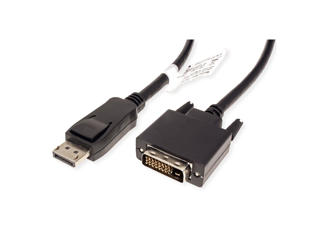VALUE Câble DisplayPort DP M - DVI-D M, noir, 5 m