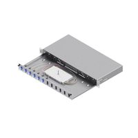 EasyLan Tiroir FO pour fusion basique catégorie C, 19" 1U, 12 ports, 6x LC-duplex, OS2