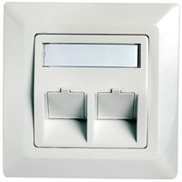 TELEGÄRTNER Module pour embase blanc, 2 prises