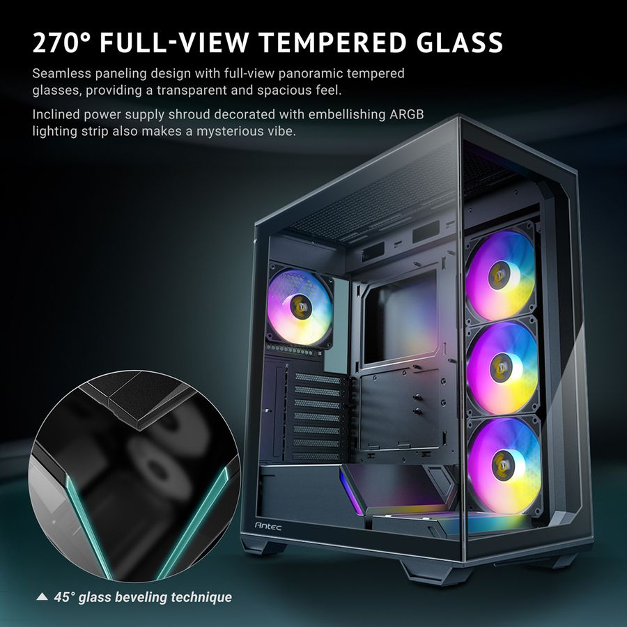 ANTEC Constellation C3 ARGB Boîtier PC Midi Tower ATX, noir