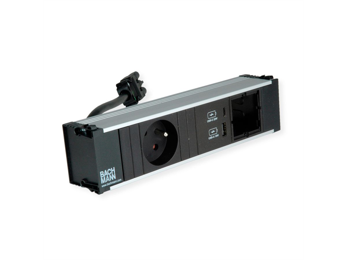 BACHMANN CONI 1xUTE 1xUSB A/C 22W 1xCM 0,2m GST18