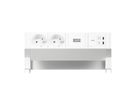 BACHMANN DESK2 blanc 2xUTE, 1xUSB C/C 45W L=0,2m RAL9010
