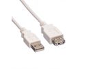 VALUE Câble USB 2.0 Type A-A, M/F, blanc, 1,8 m