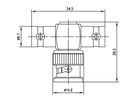 TELEGÄRTNER Raccord en T BNC 50 Ohm femelle / mâle / femelle