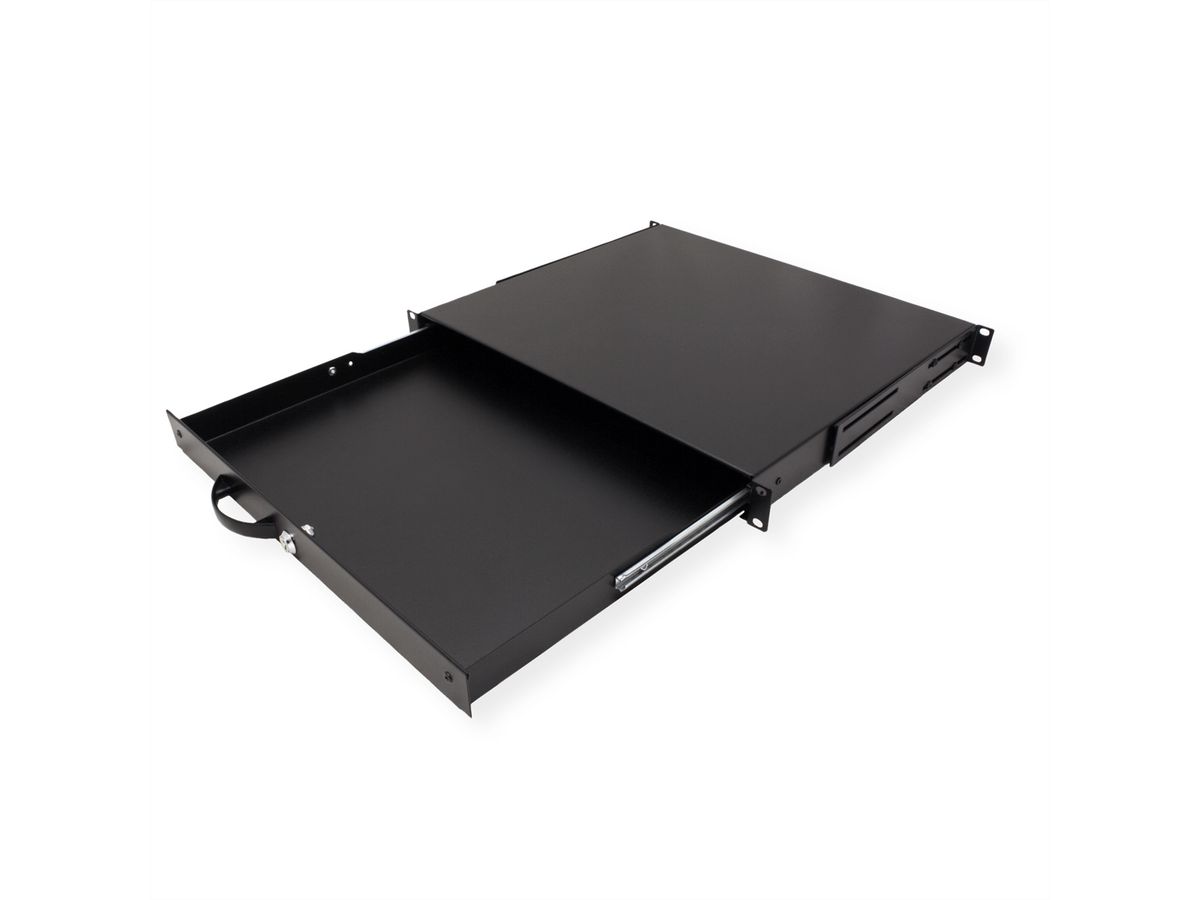 ROLINE 19" Tiroir pour clavier 1U, 400P verrouillable noir