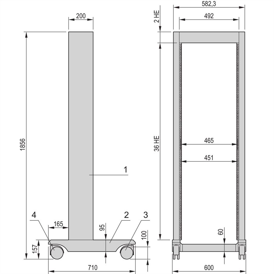 SCHROFF 19" Labrack Mobile