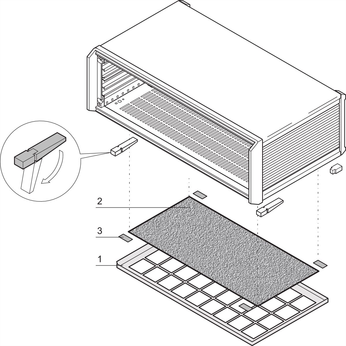 SCHROFF PropacPRO Filtre à air, 63 HP