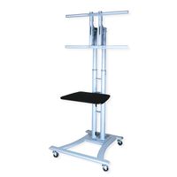 VALUE Support LCD/TV sur roues, jusqu'à 50kg (27" - 60"), argent