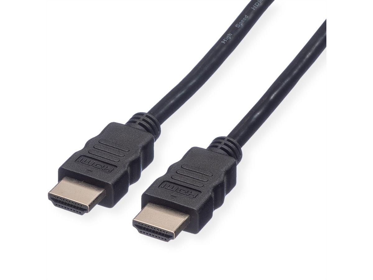 VALUE Câble HDMI Ultra HD avec Ethernet, 4K, M/M, noir, 1 m