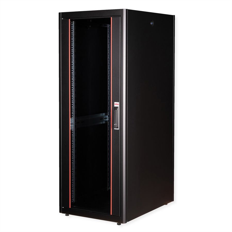 ROLINE 19" Baie réseau Basic 32U, 600x800 LxP Porte verre noir