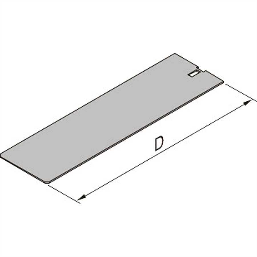 Plaque de recouvrement de l'unité enfichable SCHROFF, sans perforation, 10 CV, 227 mm