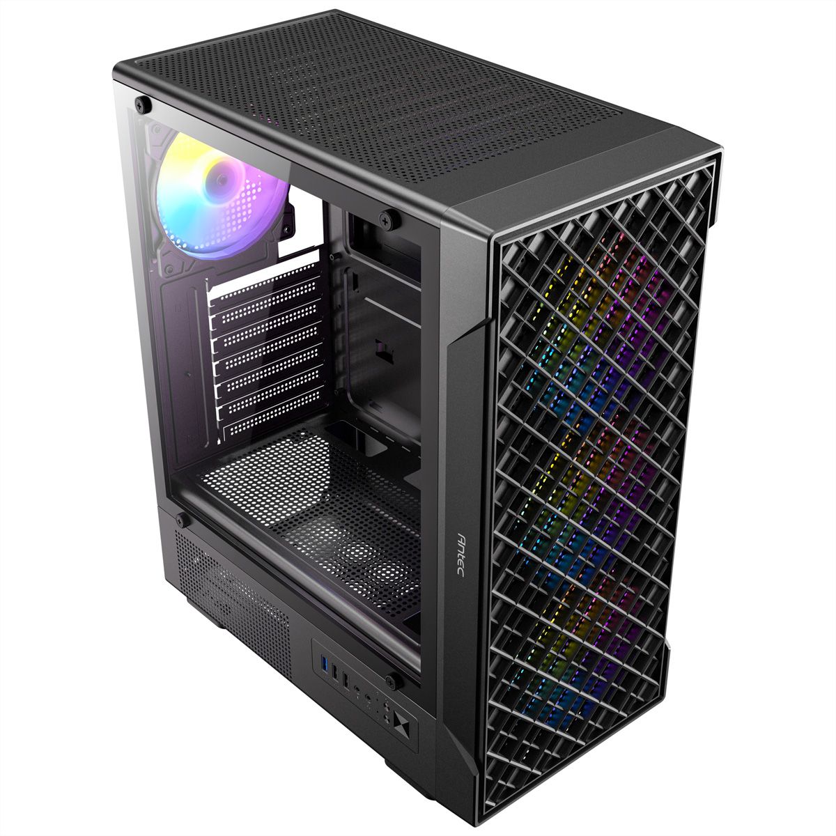 ANTEC VX-320 ARGB Boîtier PC ATX, Micro-ATX, ITX Mid Tower Gaming, noir