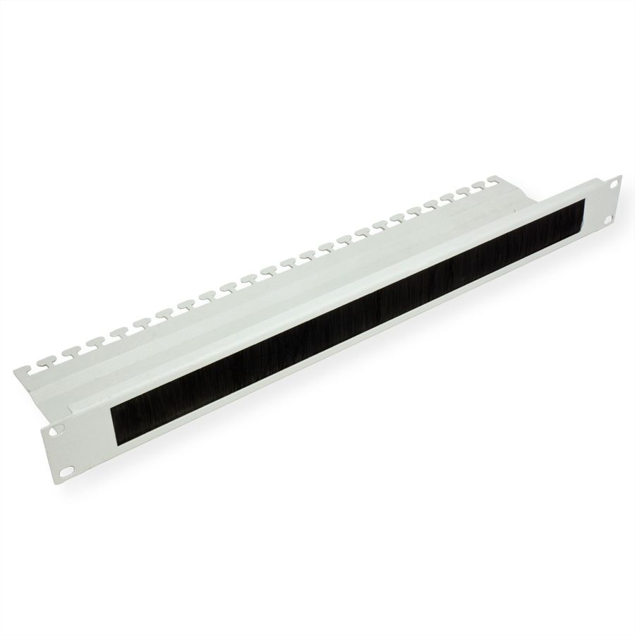 ROLINE 19" Passe-câbles, Avec brosse 1U gris