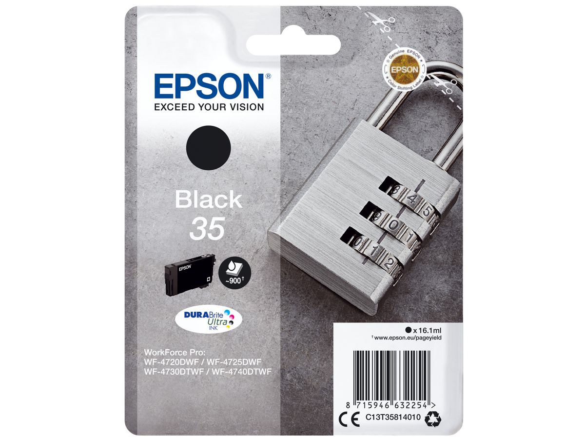 Epson Padlock Singlepack Black 35 DURABrite Ultra Ink