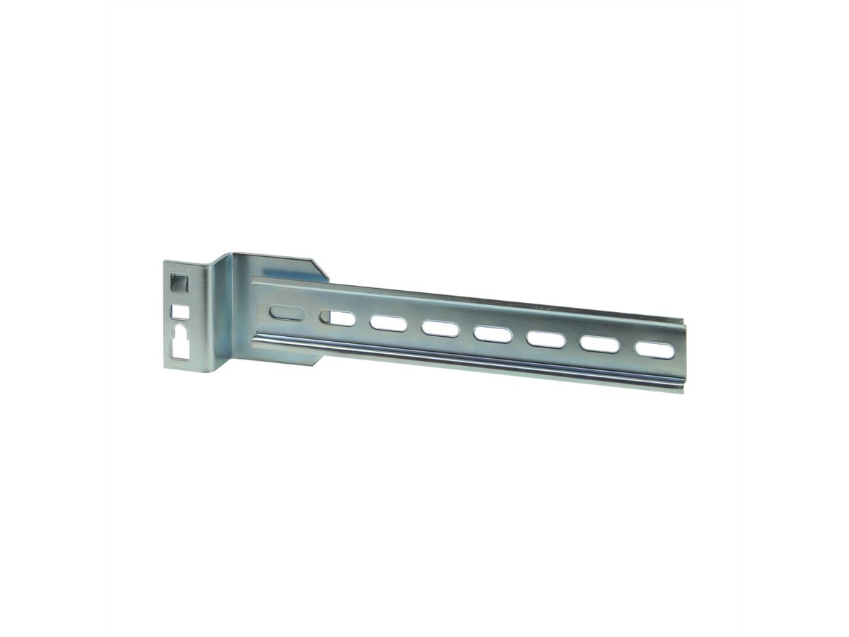 SCHROFF Rail DIN pour chauffage, TS 35/7.5 avec support de montage pour panneau 19" / montage coulissant