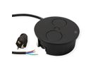 BACHMANN TWIST 2 1xUTE 1xUSB A/C 22W 2,0m AEH RAL9005 30GE rond, Mess.p.Ph. 3G4 CEE32A Lan Commutation p.D.