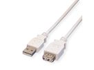 VALUE Câble USB 2.0 Type A-A, M/F, blanc, 3 m