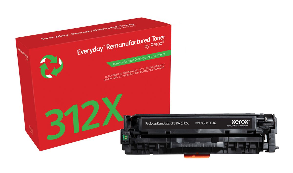 Everyday Toner Noir ™ de Xerox compatible avec HP 312X (CF380X), Grande capacité