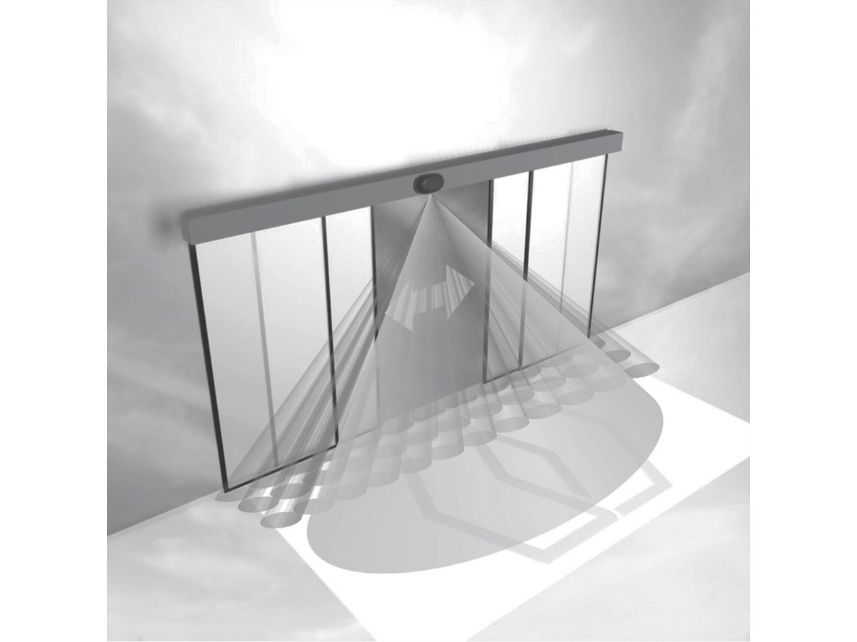 Porte coulissante automatique pour le confinement d'allée SCHROFF, 1200W, RAL 7021