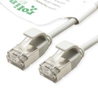 ROLINE GREEN Cordon DataCenter U/FTP Cat.6A (Classe EA), LSOH, slim, gris, 0,15 m