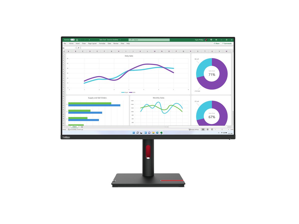 Lenovo ThinkVision T32h-30 LED display 80 cm (31.5") 2560 x 1440 pixels Quad HD Noir