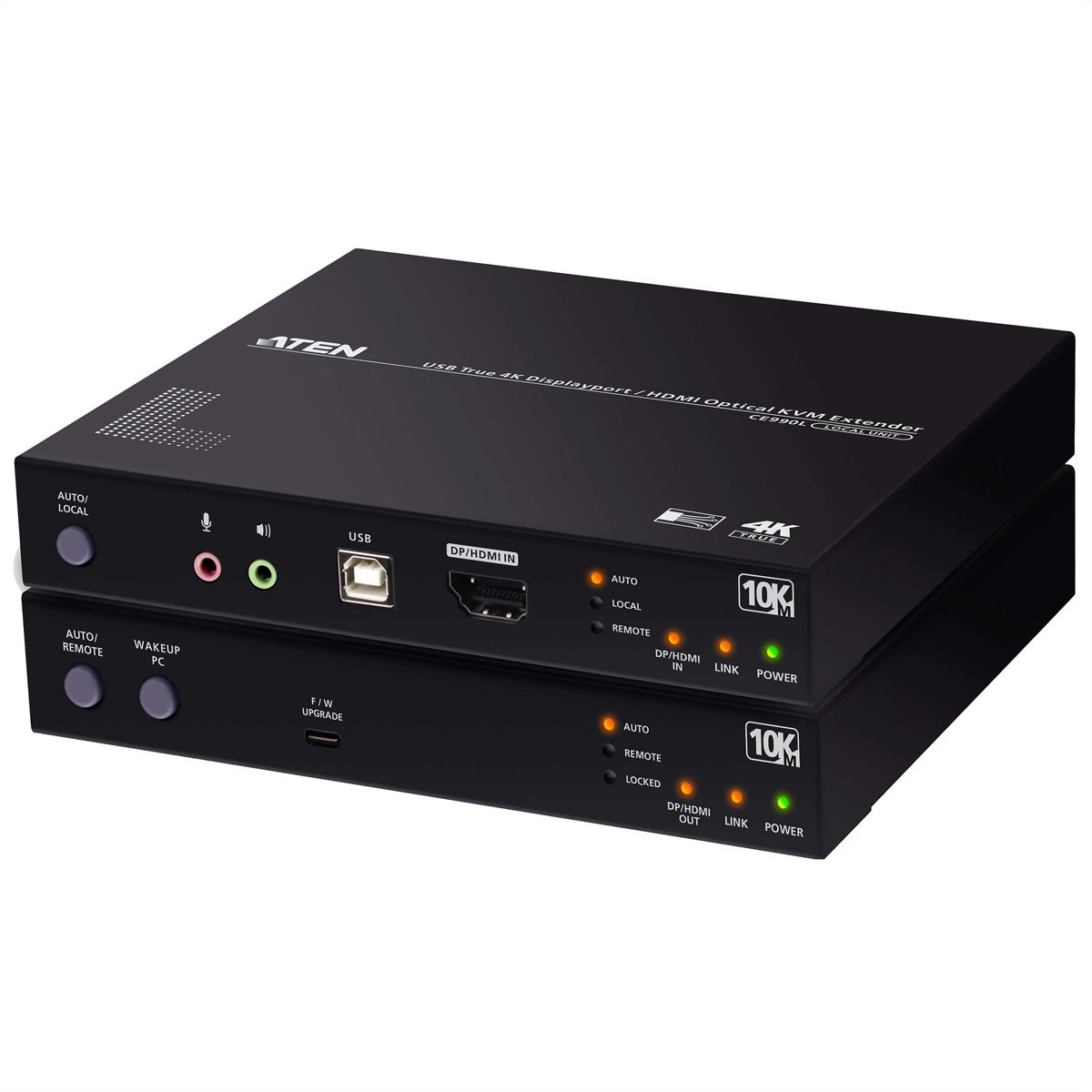 ATEN CE990 Prolongateur KVM optique USB True 4K DisplayPort/HDMI, True 4K à 10 km