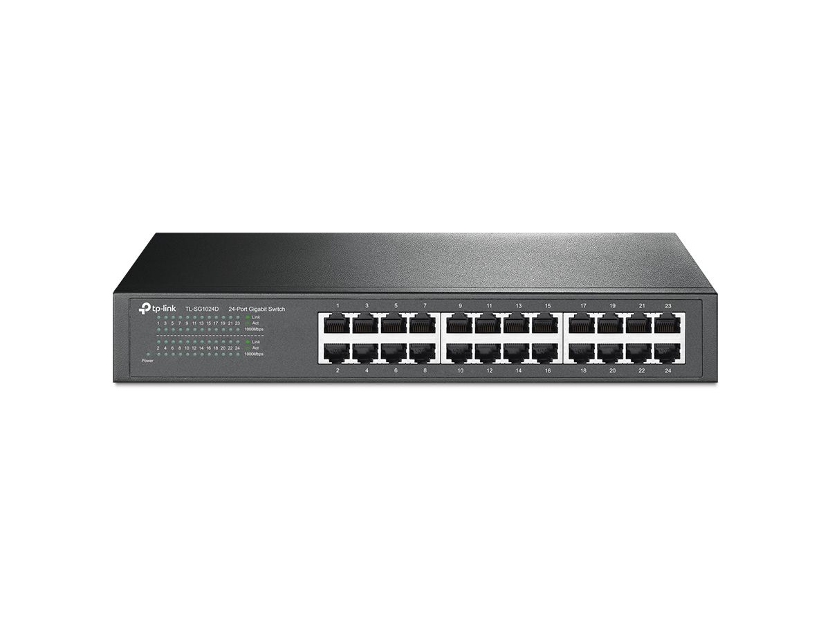 TP-Link TL-SG1024D commutateur réseau Non-géré Gigabit Ethernet (10/100/1000) Gris