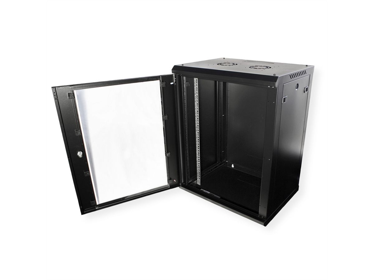 ROLINE 19" Boîtier mural Basic Plus 15U, 600x450 LxP noir