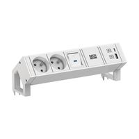 BACHMANN DESK2 white 2xUTE 1xinterrupteur 1xUSB A/C 22W 0,2m GST18