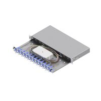 EasyLan Tiroir FO pour fusion basique catégorie C, 19" 1U, 24 ports, 24x LC-duplex, OS2