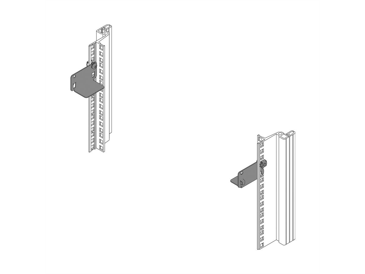 SCHROFF Glissières courtes 15KG (x2)