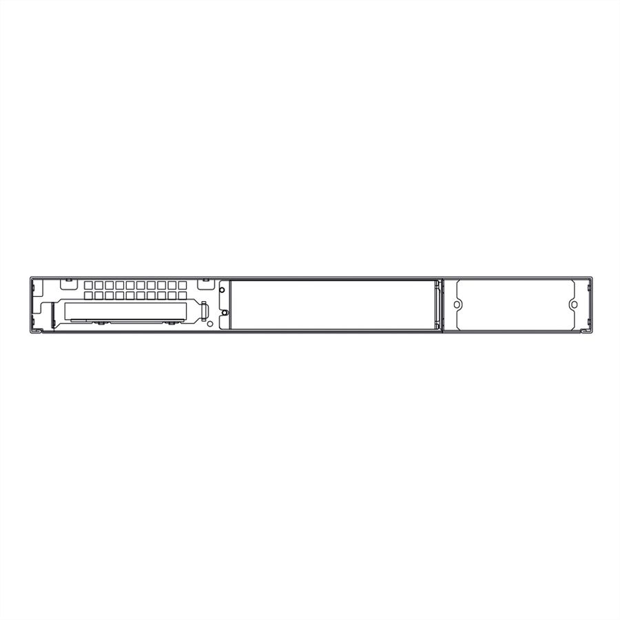 Boîtier industriel 19", 1U, 1U-K-125L, noir