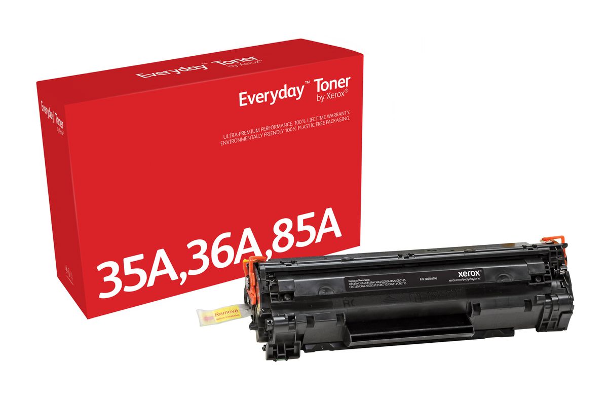 Everyday Toner Noir ™ de Xerox compatible avec HP 35A/ 36A/ 85A/ (CB435A/ CB436A/ CE285A/ CRG-125), Capacité standard