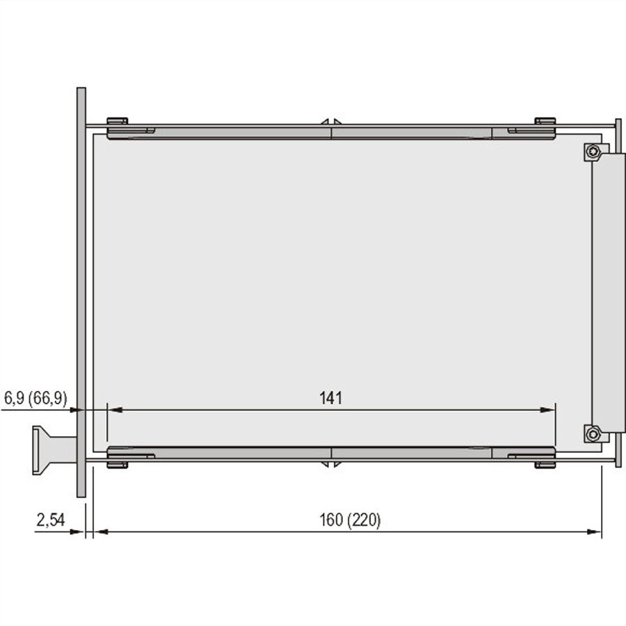SCHROFF Unité enfichable de type cadre, rail de guidage, 5 paires
