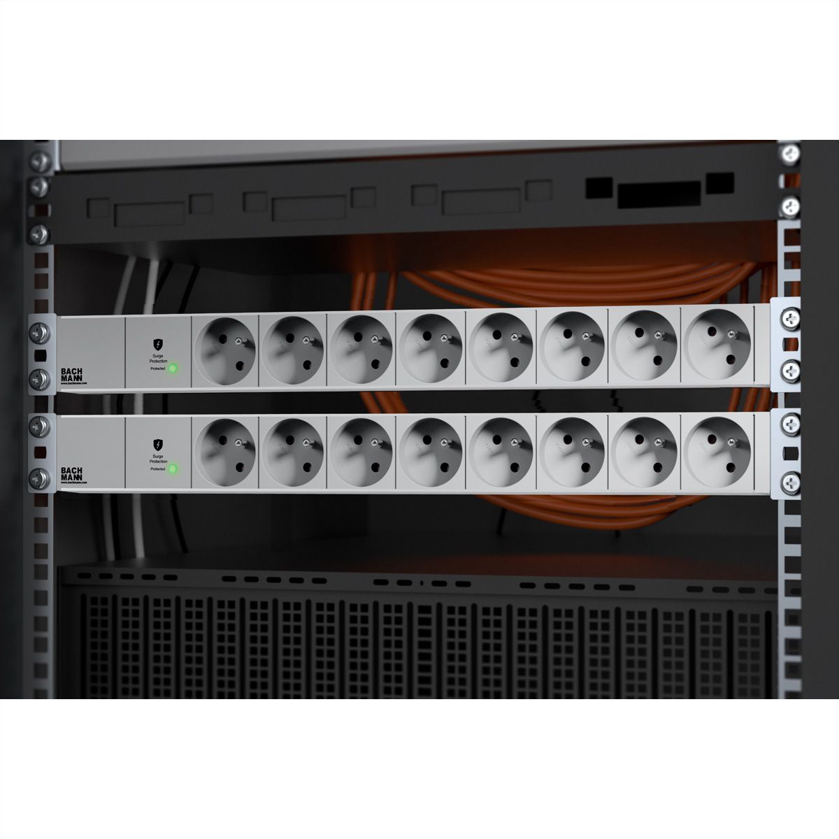 BACHMANN Multiprise PDU 19'' 8x 2P + T